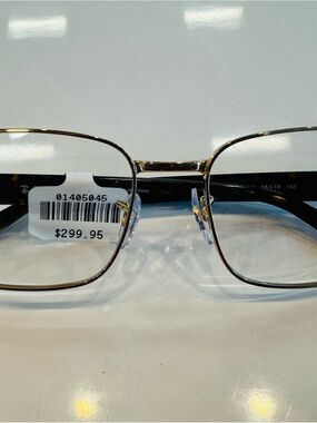 Ray-Ban RB6529 Gold Havana Rectangular Eyeglasses Frames 2500 56mm Authentic NEW